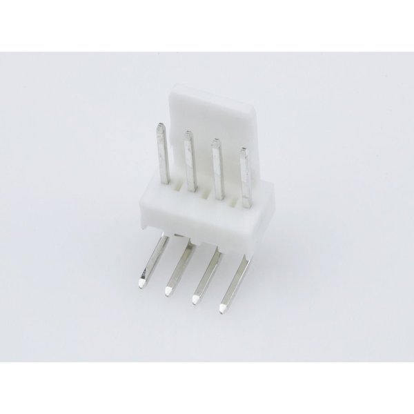 Molex Board Connector, 4 Contact(S), 1 Row(S), Male, Right Angle, 0.1 Inch Pitch, Solder Terminal,  22057048